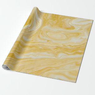 Papier Cadeau Marbre jaune
