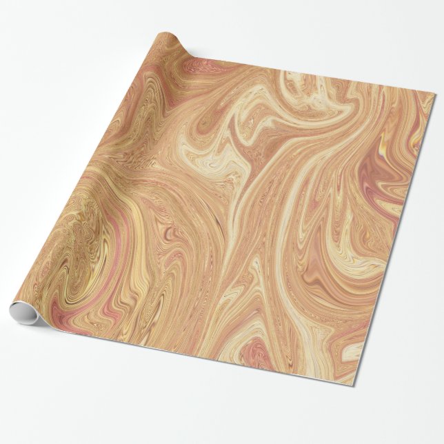 Papier Cadeau Marbre liquide Paisley TOUTE OCCASION (Déroulé)