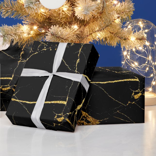Papier Cadeau Marbre Moderne De Luxe (Vacances)