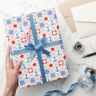 Papier Cadeau Marche maritime