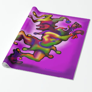 Papier Cadeau Mardi Gras Jester 2x3' 60# Décoration murale