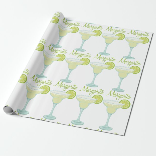 Papier Cadeau Margarita Drink (Déroulé)