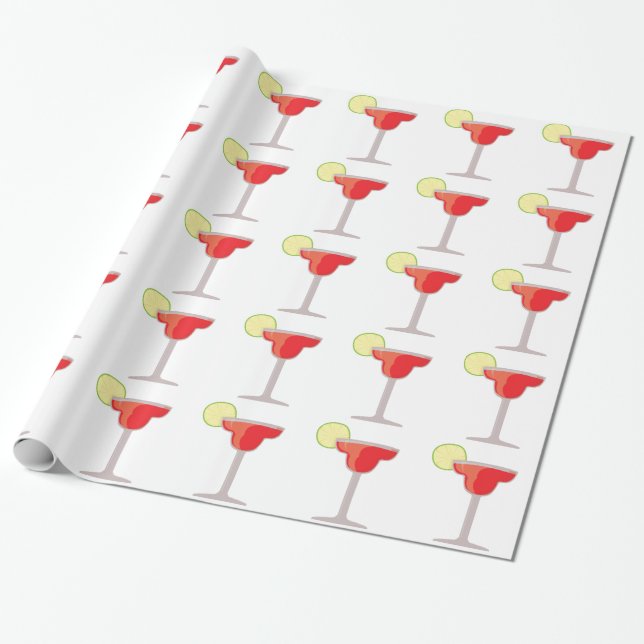 Papier Cadeau Margarita rouge (Déroulé)