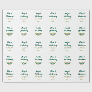 Papier Cadeau Margs and matrimony add name date bachelorette par