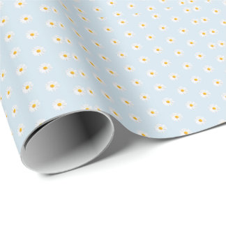 Papier Cadeau marguerite blanche