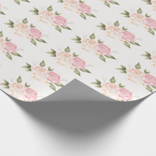 Papier Cadeau Mariage d'aquarelle rose