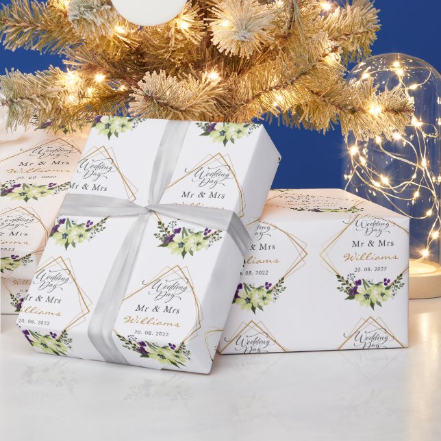 Papier Cadeau Mariage de mariée et de chambre personnalisée (Vacances)
