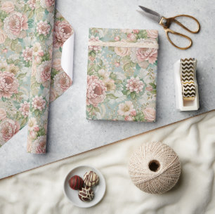Papier Cadeau Mariage Élégant Vintage