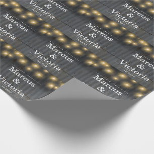 Papier Cadeau Mariage en fer ondulé rustique