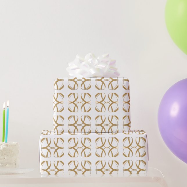 Papier Cadeau Mariage, Fiançailles et Anniversaire Or (Cadeaux de fête)