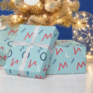 Papier Cadeau Mariage Géométrique Chic Amour Classique