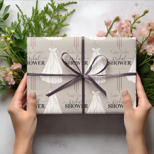 Papier cadeau mariage minimaliste beige Mignon