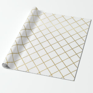Papier Cadeau Mariage Motif Abstrait Géométrique Or Classique