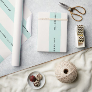 Papier Cadeau Mariage personnalisé Vanille & Menthe Préparé en R