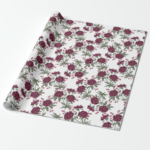 Papier Cadeau Mariage Rose Marron