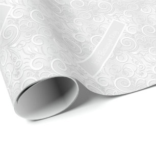Papier Cadeau Mariage Silver C'est un beau jour Luxe Fancy