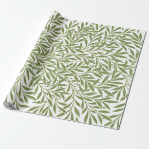 Papier Cadeau Mariage Vintage, Motif de feuilles de saule victor