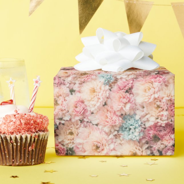 Papier Cadeau Marie Antoinette Floral (Fête d'anniversaire)