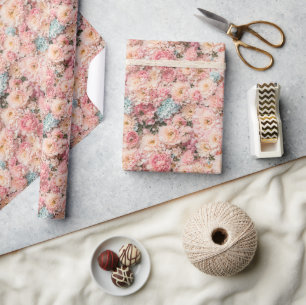 Papier Cadeau Marie Antoinette Floral