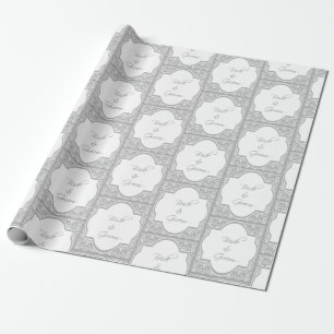 Papier Cadeau Mariée et marié encadrés pour mariage