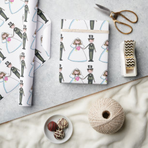 Papier Cadeau Mariée et salle