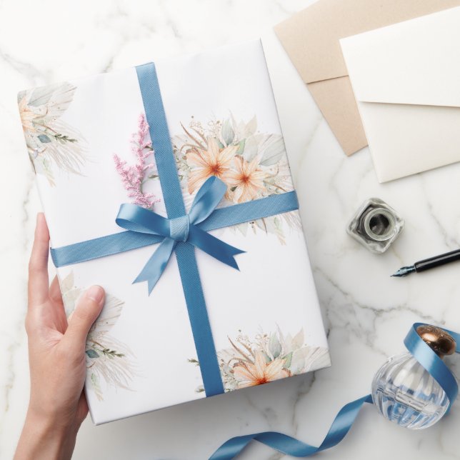 Papier Cadeau Mariée florale (Cadeaux)