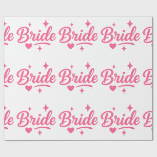 Papier Cadeau Mariée Néon Rose