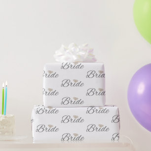Papier Cadeau Mariée Personnalisée À Venir Élégante Fête de Ma