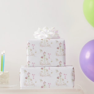 Papier Cadeau Mariée Rouge de la Mariée à Être en Fleur