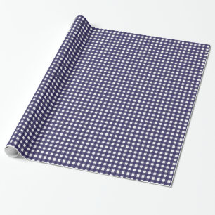 Papier Cadeau Marine et En vichy blanche