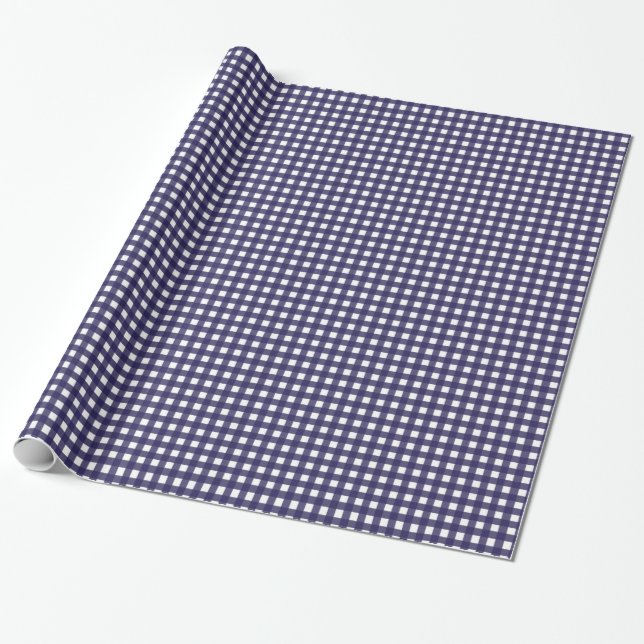 Papier Cadeau Marine et En vichy blanche (Déroulé)