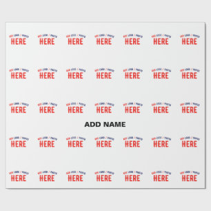 PAPIER CADEAU MARQUE BLANCHE VERIFIEE PERSONNALISABLE MODERNE ET