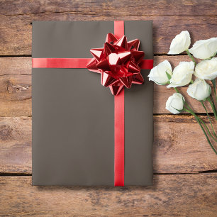 Papier Cadeau Marron Taupe Uni Classique Élégant