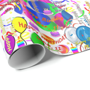 Papier Cadeau Mars, 11 Anniversaire Cadeau Papier