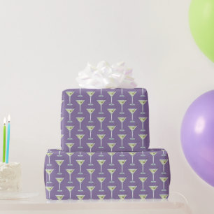 Papier Cadeau Martini Boit Sur Purple