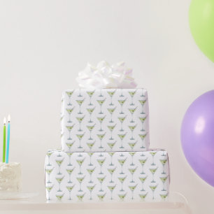 Papier Cadeau Martinis On White