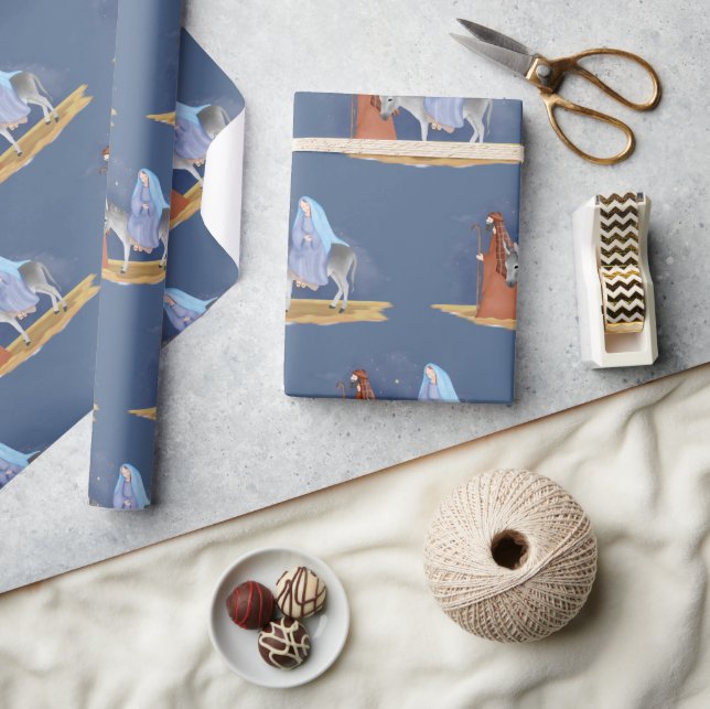 Papier Cadeau Mary et joseph Christmas Wrapping (Artisanat)