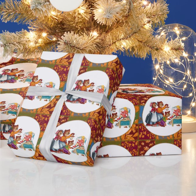 Papier Cadeau Masha et 3 ours (Vacances)