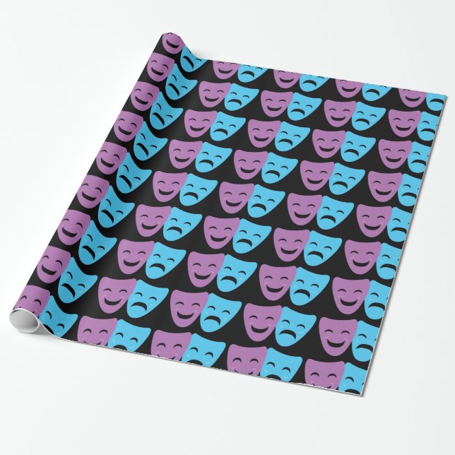 Papier Cadeau Masques de drame (Déroulé)