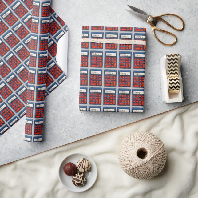 Papier Cadeau Math Nerd enseignant Calculateur Fournitures scola (Artisanat)