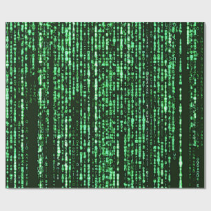 Papier Cadeau Matrix code Be a warrior againt the system 