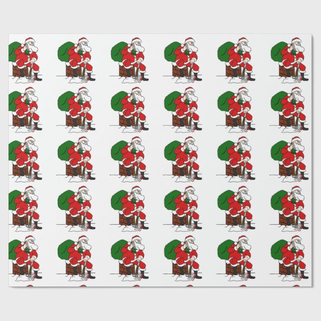 Papier Cadeau Mauvais papier d'emballage de Père Noël (Plat)