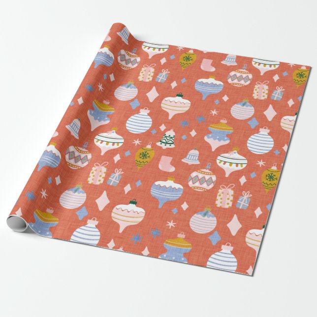 Papier Cadeau max. orange noël (Déroulé)