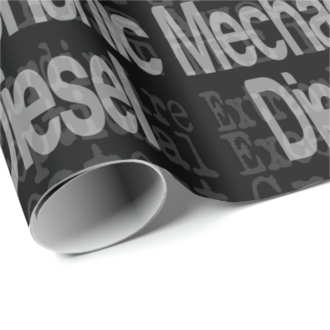 Papier Cadeau Mécanique Diesel Extraordinaire (Coin rond)