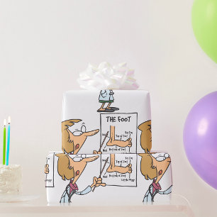 Papier Cadeau Médecin drôle enseignant l'anatomie du pied