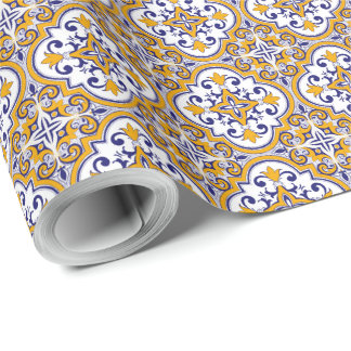 Papier Cadeau Mediterranean Tile Elegant Boho