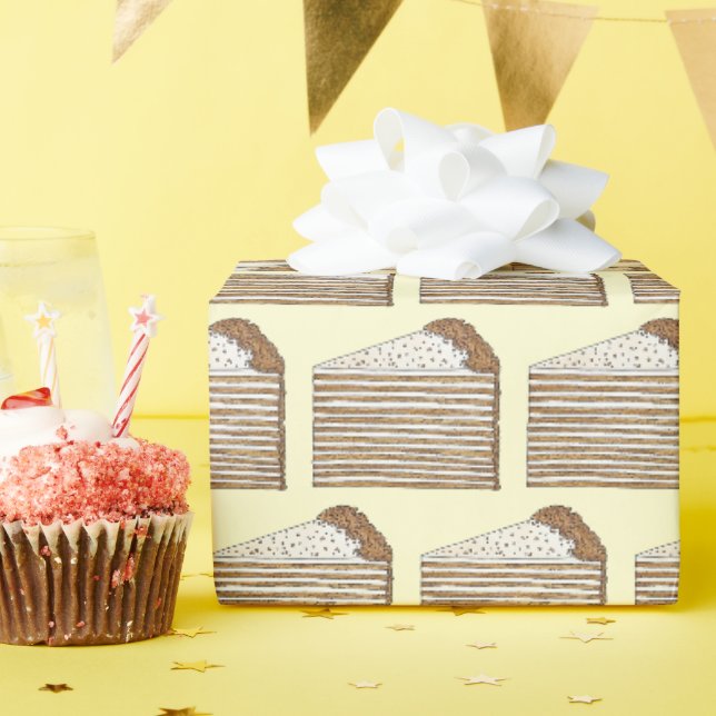 Papier Cadeau Medovik Medivnyk Russie Ukrainienne Miel Gâteau (Fête d'anniversaire)