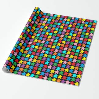 Papier Cadeau Meeples multicolores