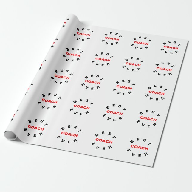 Papier Cadeau Meilleur entraîneur jamais (Déroulé)