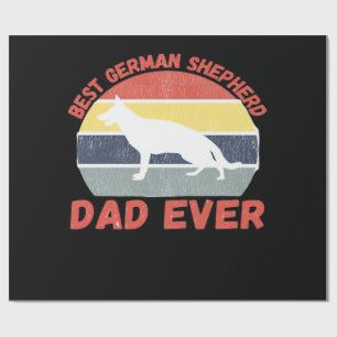 Papier Cadeau Meilleur papa Berger allemand de tous les temps ci